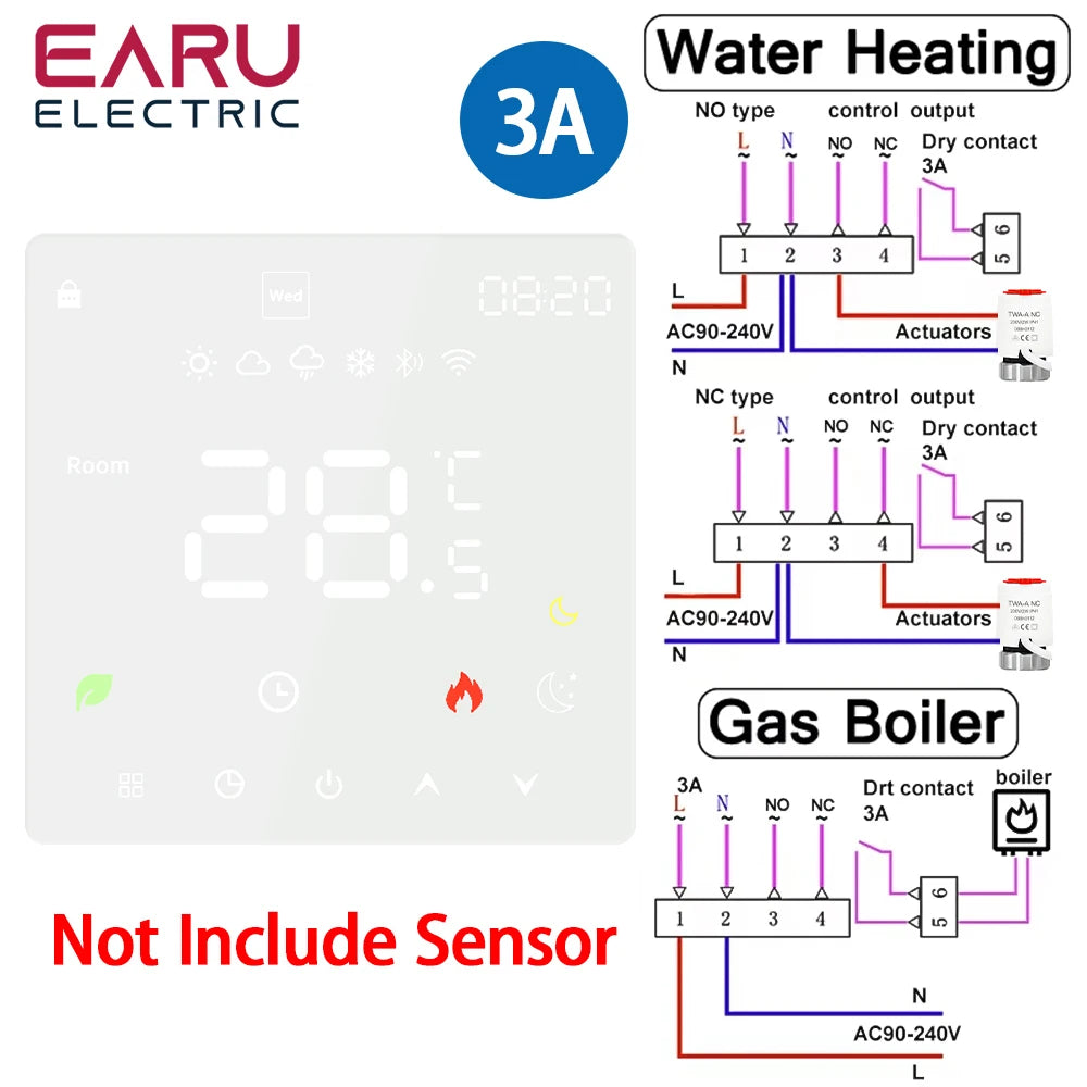 Tuya WiFi Smart Thermostat Electric Floor Heating TRV Water Gas Boiler Temperature Voice Remote Controller for Google Home Alexa
