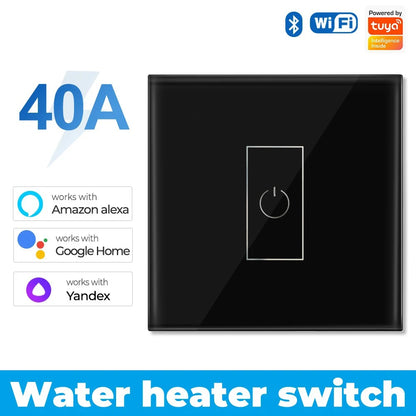 Smart Life WiFi 40A High Power Switch for Boiler Water Heater Air Conditioner Tuya App Control Works with Alexa Google Home