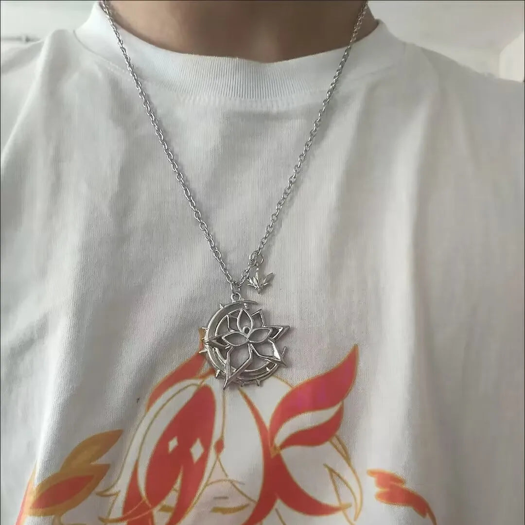 Game Honkai Impact 3 Elysia Cosplay 3D Alloy Pendant Necklace Unisex Jewelry Accessories Props Xmas Gift