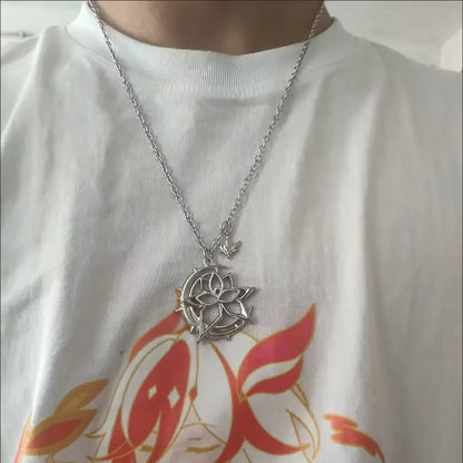 Game Honkai Impact 3 Elysia Cosplay 3D Alloy Pendant Necklace Unisex Jewelry Accessories Props Xmas Gift