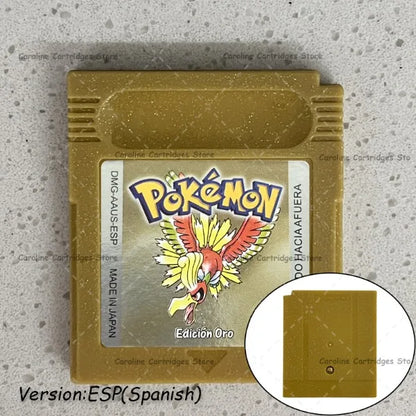 GBC Video Game Cartridge Console Card Pokemon Blue/Crystal/Green/Gold/Red/Silver/Yellow Full-size Chip with Multi-language