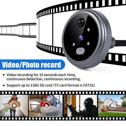 480P Wireless House Doorbells Security Home Video Eye Digital door peepholes with Camera Support Video &Photo Record