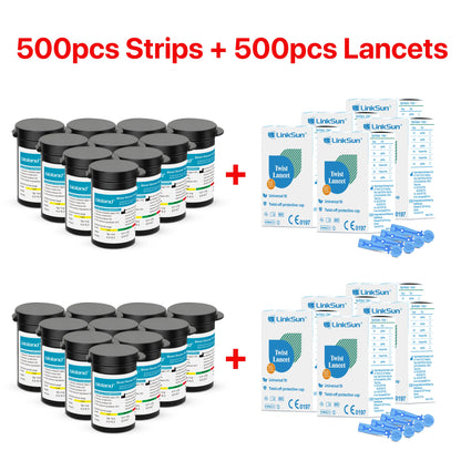 (50/100/200/300/500 pcs for G-427B and G-425-2/-3) bioland Blood Glucose Meter Test Strips and Lancets for Diabetes accessories