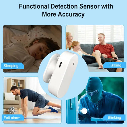 Tuya Smart Life WiFi ZigBee Millimeter Wave 24Ghz Radar Human Presence Detector Motion Sensor With Luminance Detection 5VDC