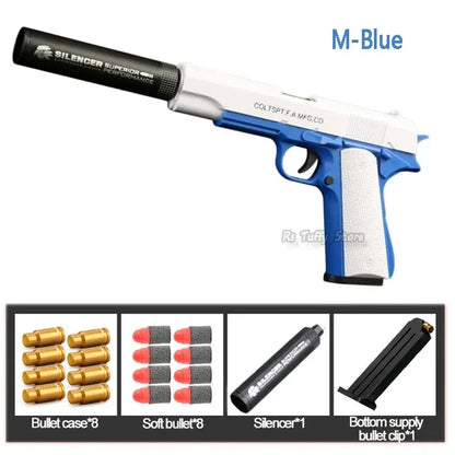 Outdoor Sports Toy Pistol Plastic EVA Foam Darts Bullets Gun Model Airsoft Beginner Aim Train Handgun Air Guns Boys DIY Gifts