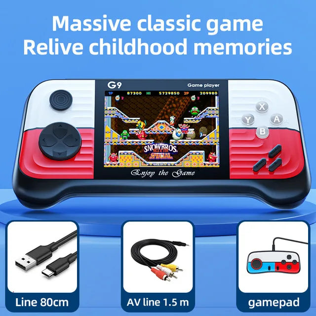 G9 Handheld 3.0-Inch high-Definition Screen Game Console Rocker Retro Hit Color Handheld PSP Game Console Arcade 666 Games