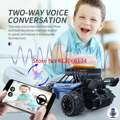 4K Camera Two-Way Voice Talkback WIFI FPV RC Car 2.4Ghz APP Gravity Control Shock Absorber High Speed Remote Control Car Truck