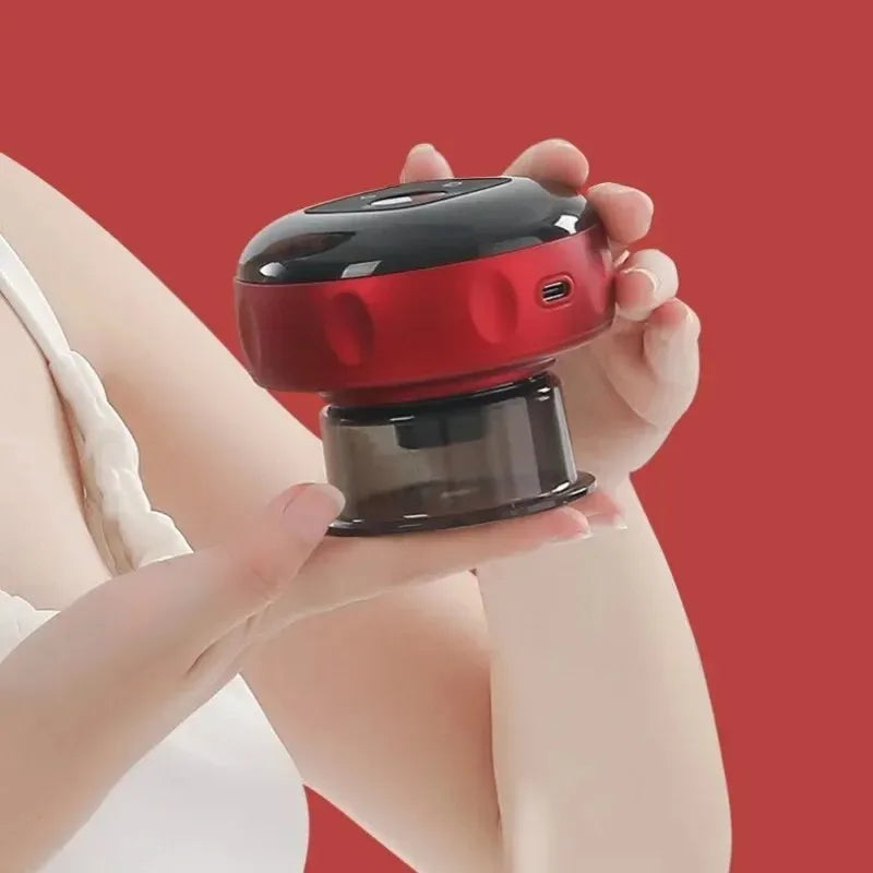 Body Scraping Massage Smart Electric Vacuum Cupping Heating Suction Cup Device Back Neck Arm Massger Beauty Massage Instrument
