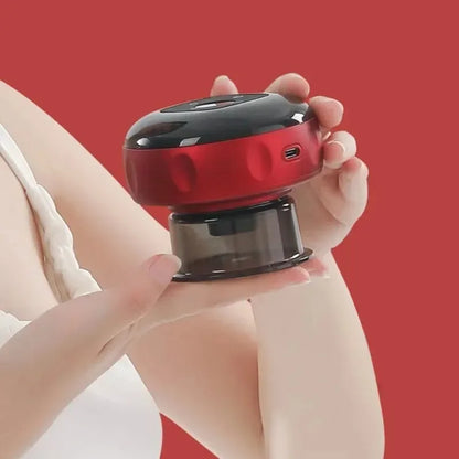 Body Scraping Massage Smart Electric Vacuum Cupping Heating Suction Cup Device Back Neck Arm Massger Beauty Massage Instrument