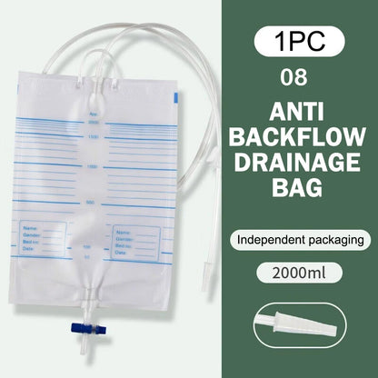 External Disposable Sterile Urine Bag PVC Storage Urinary Drainage Sack Pee Collection Bags With Cross Valve Catheter