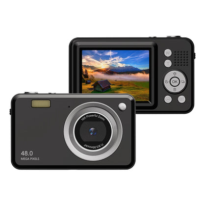 2.4 Inch Digital Camera Compact Camera HD 1080P Rechargeable Cameras 500W Point and Shoot Camera for Kids Beginner Photography