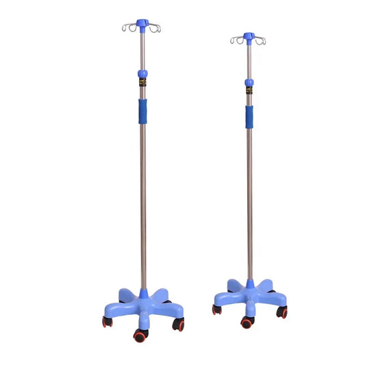 for Medical Stainless Steel Infusion Pole Removable IV Pole Holder Height Adjustable Infusion Stand Iv Drip Stand