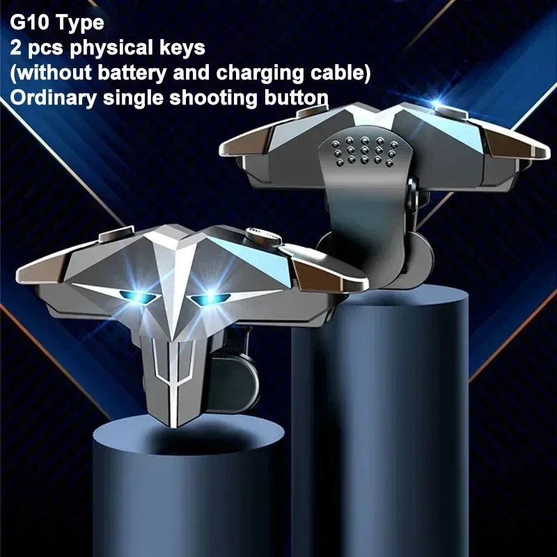 G10 Mobile Phone Game Trigger 4 Fingers Aim Shooting Free Fire L1R1 Gamepad Joystick Controller for IOS Android E-sports Button