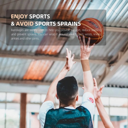 24Rolls Kindmax Self Adhesive Bandage Black, Elastic Breathable Sports Non-woven Wrap Finger Tape For Wrist Ankle First Aid