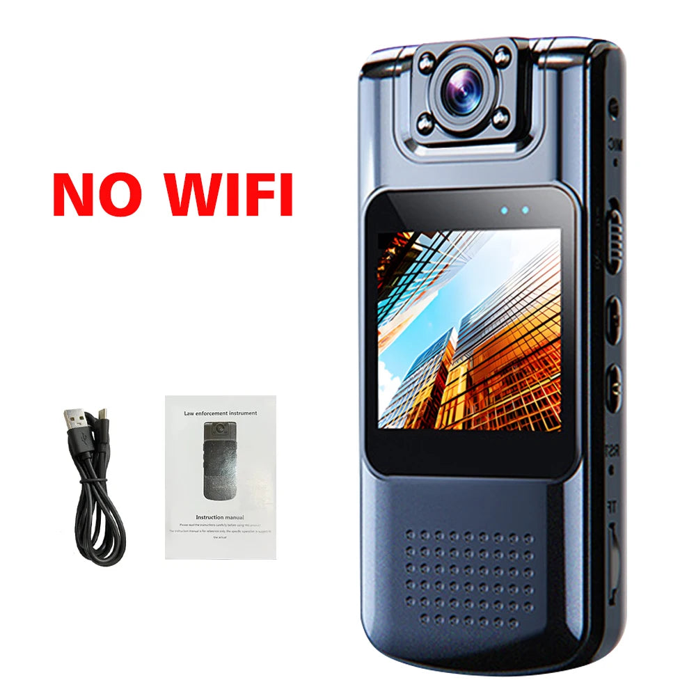 1080P/ 2K Sports Camera Handheld Camera Action Recorder WiFi IR Night Vision Camera with Magnetic Clip Back Clip