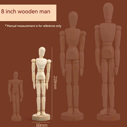 Jointed Doll Drawing Sketch Mannequin Model Movable Limbs Wooden Hand Body Draw Action Toys Figures Home Decor Artist Models