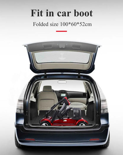 four wheels old age scooter foldable lightweight  electric  wheelchair handicap patients mobility elderly scooter