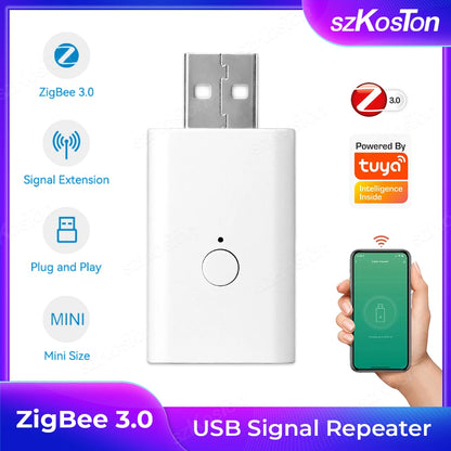 Tuya ZigBee Signal Repeater USB Signal Amplifier Extender Smart Home Automation Devices Works with Zigbee Gateway Hub