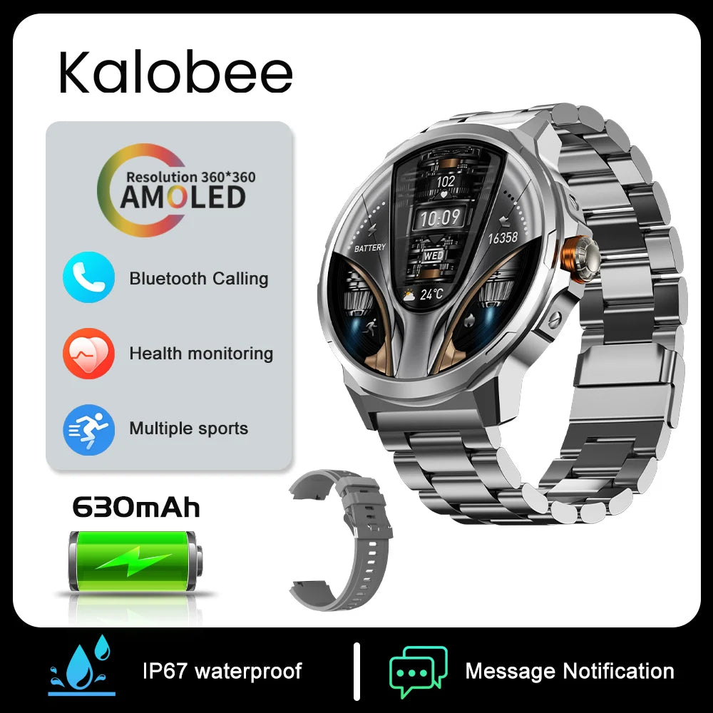 Kalobee SK50 Smart Watches for Men,Answer / Make Call,1.85" Big Screen Fitness Tracker,Waterproof Watch for Android iOS Phones