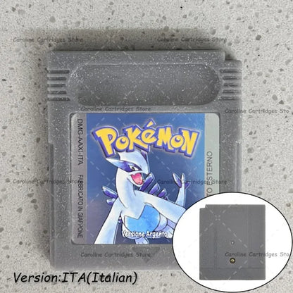 GBC Video Game Cartridge Console Card Pokemon Blue/Crystal/Green/Gold/Red/Silver/Yellow Full-size Chip with Multi-language