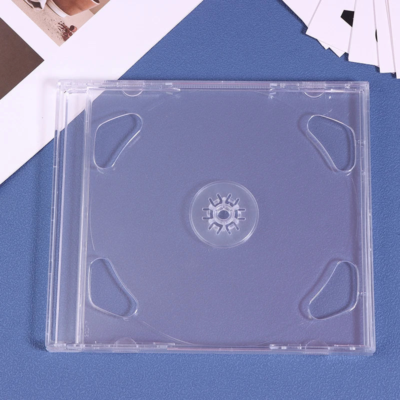 1PCS Transparent Plastic Double Disc DVD Case Portable CD Storage Package Case Durable Box Thicken CD DVD Disc Box Storage Case