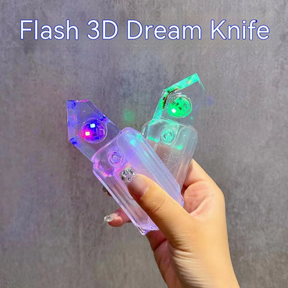 3D Carrot Gravity Plastic Knife Fidget Toys Foldable Decompressed Push Card Small Toy 3D Printing Carrot Radish Knife