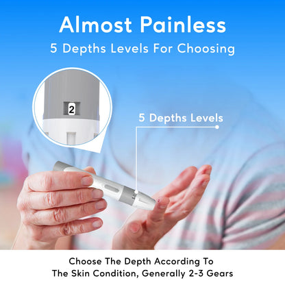 Blood Glucose Meter G-425-3 Diabetes Testing Kit Diabetes Machine Blood Sugar Meter Glucometer Test Strips Lancet 5S Get Results