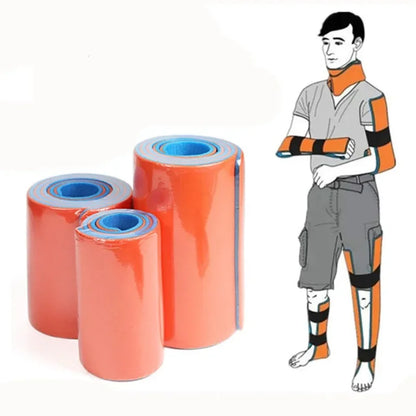 Emergency Medical Splint Roller Fracture Fixed Plastic Polymer Waterproof Washable Neck Leg Arm Rescue First Aid Bracket Support