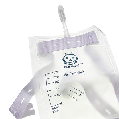 New Pet Dog Cat Urine Bag Collect 150ml 300ml Drainage Luer Lock Hanging Straps Disposable Attach To Cathter Clinic Supplies