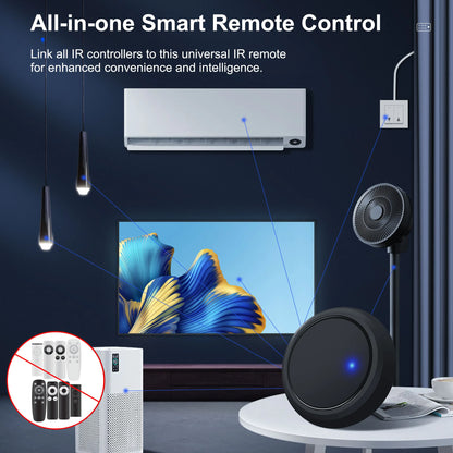 GIRIER Tuya WiFi Smart IR Remote Control Hub, Universal Infrared Remote Controller Blaster for TV AC Works with Alexa Hey Google