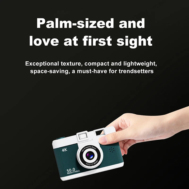 WIFI FHD 1080P Camera Digital Point and Shoot Cameras with 16X Zoom Anti Shake Compact Small retro Camera