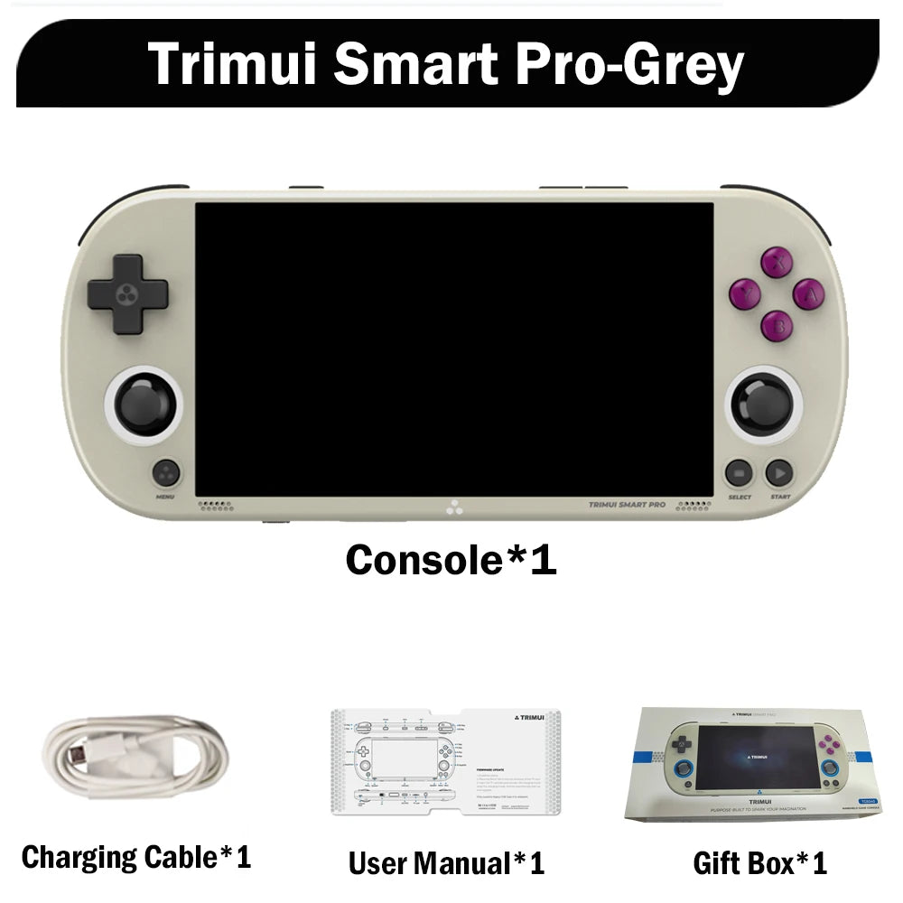 Trimui Smart Pro 4.96'' IPS Linux System Retro Handheld Game Players Portable Video Game Console 5000mAh Battery 13000+ Games