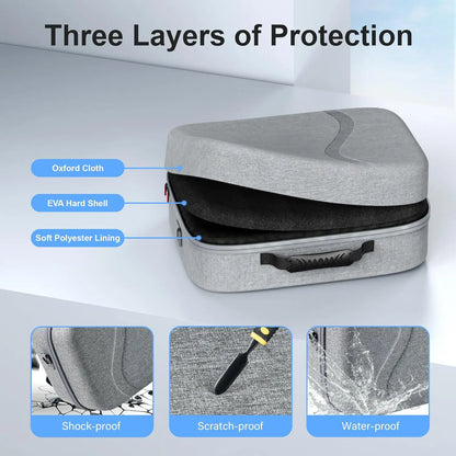 Large Carrying Case for Meta Quest 3S, Upgraded Hard Travel Case Compatible with BOBOVR S3 Pro/Kiwi Design Battery Head Strap