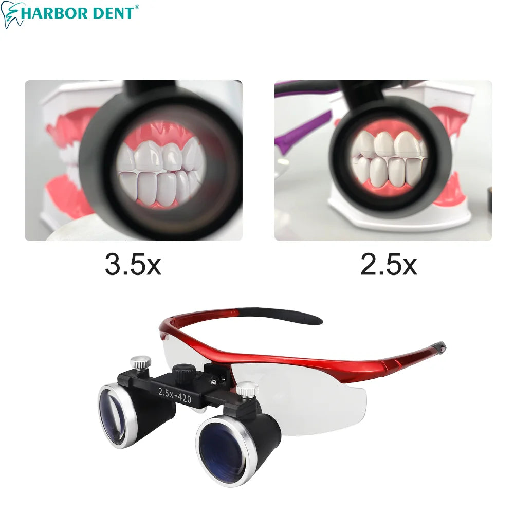 Dental Loupes 3.5x2.5x 320-420mm Goggles Lab Medical Binocular Magnifier Dental Surgery Surgical Optical lens magnifying Glass