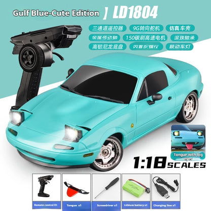 Hot 1:18 Adorable Mx-5 Miata Rx7 Rc Drift Car 2.4g Esp Gyro Flip-Up Light Full Scale Remote Control Toy Car Kid Adult Xmas Gift