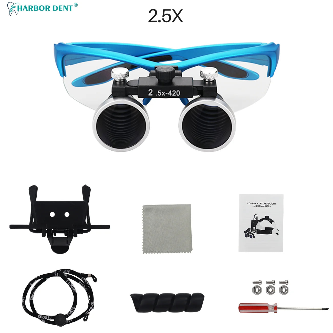 Dental Loupes 3.5x2.5x 320-420mm Goggles Lab Medical Binocular Magnifier Dental Surgery Surgical Optical lens magnifying Glass