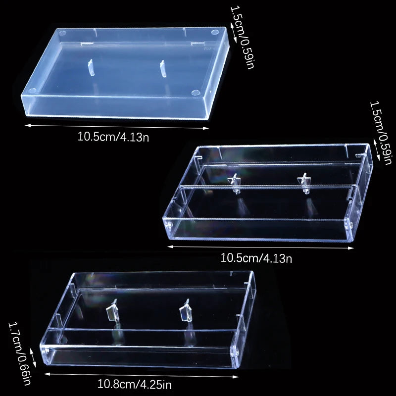 1Pc Home Cassette Tape Transparent Storage Box Audio Magnetic Recording Blank Tape Case Dustproof Box