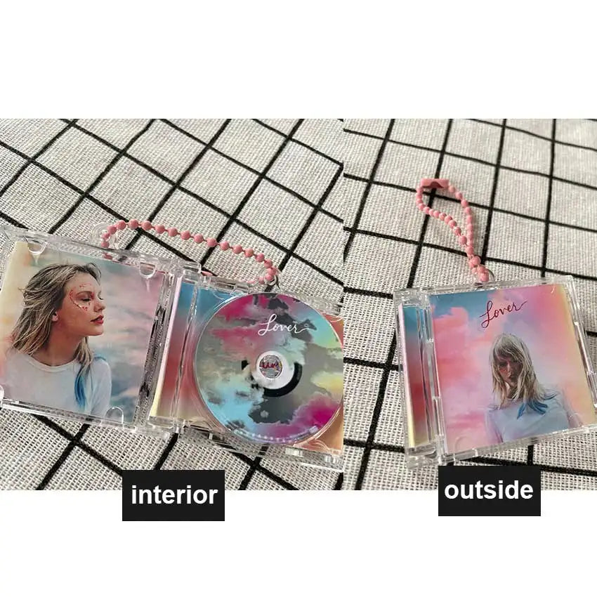 1pcs Custom mini CD case NFC Play songs DIY Artist Singer Music CD Smart Keychain Backpack decorative hangings