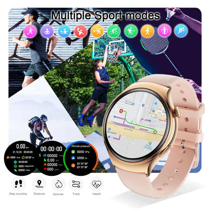 2024 New For Huawei Watch 4 Mini NFC Smart Watch Women AMOLED HD Screen IP68Waterproof Heart Rate Blood Sugar BT Call Smartwatch