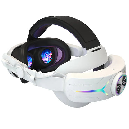 Head Strap Accessories For Meta Oculus Quest 3 Built-in 8000mAh Battery Pack Extended Gaming Time with RGB Light VR Accessories