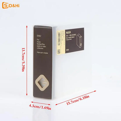 1PC CD Case 24 CD Capacity Storage Box For Bedroom Car Special CD Package CD Finishing Box Bedroom Car CD Case