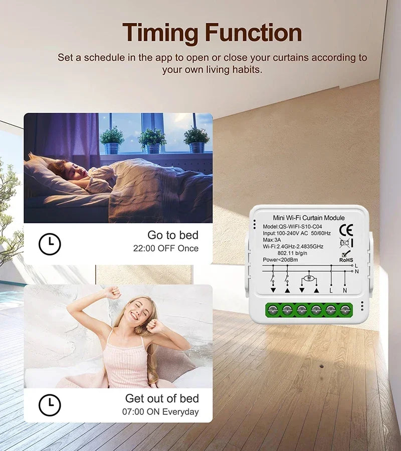 Tuya WiFi Smart Curtain Switch Module For Blinds Roller Shutter Electric Motor Smart Life Control Works With Alexa Google Home