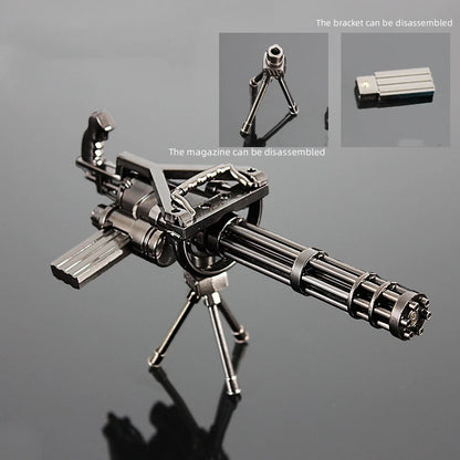 PUBG Keychain 18cm Gatling Gun Model 98K AWM AKM M24 Mini Metal Key Ring Pendant Car Key Chain Collectible Holiday Gift Toy Guns