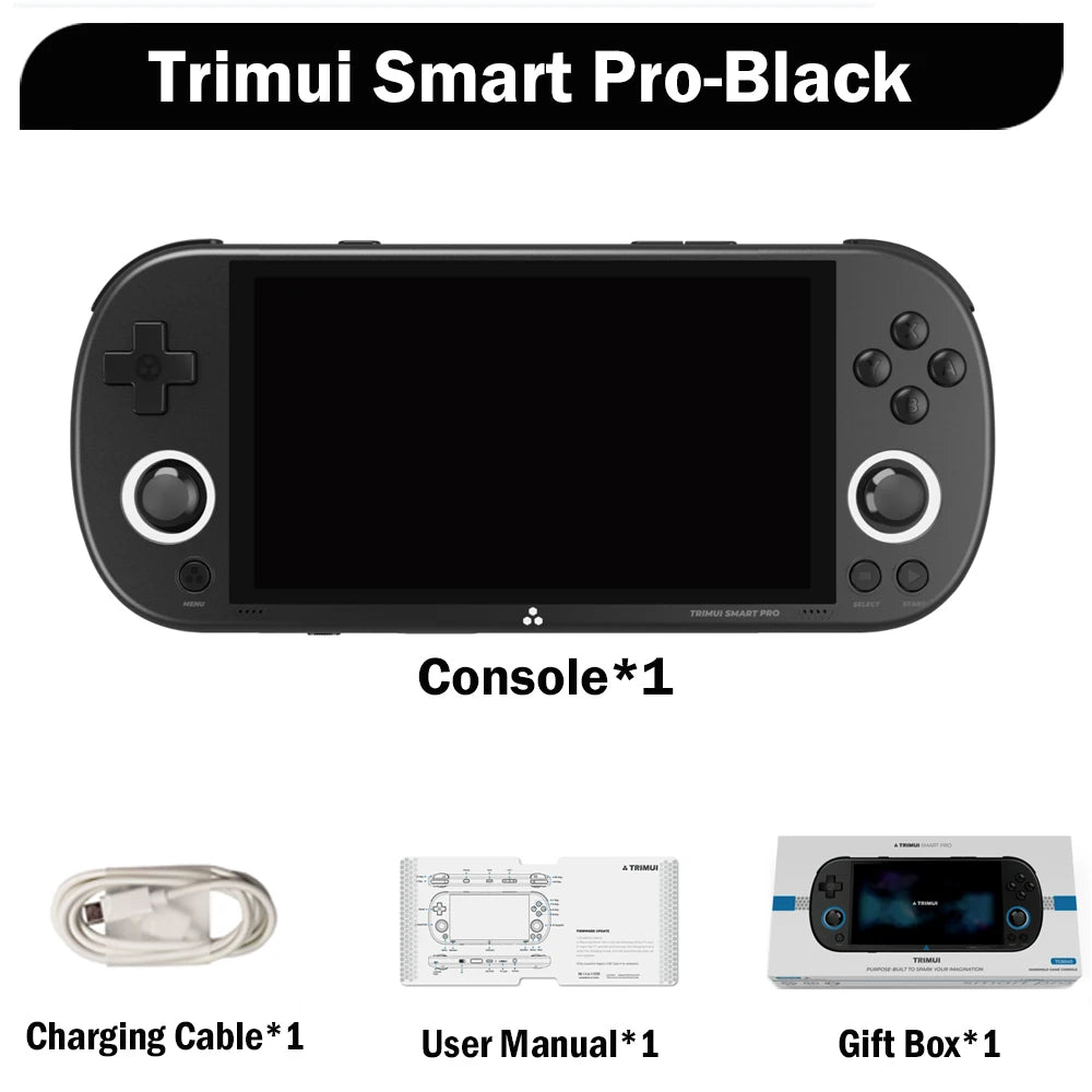 Trimui Smart Pro 4.96'' IPS Linux System Retro Handheld Game Players Portable Video Game Console 5000mAh Battery 13000+ Games