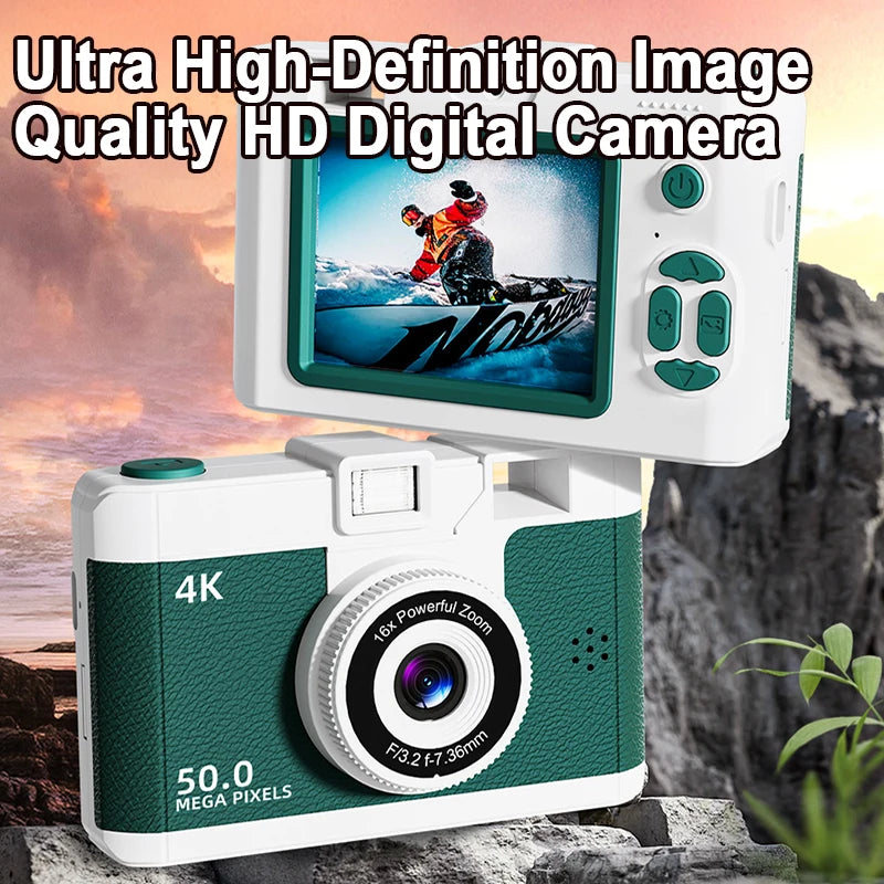 WIFI FHD 1080P Camera Digital Point and Shoot Cameras with 16X Zoom Anti Shake Compact Small retro Camera
