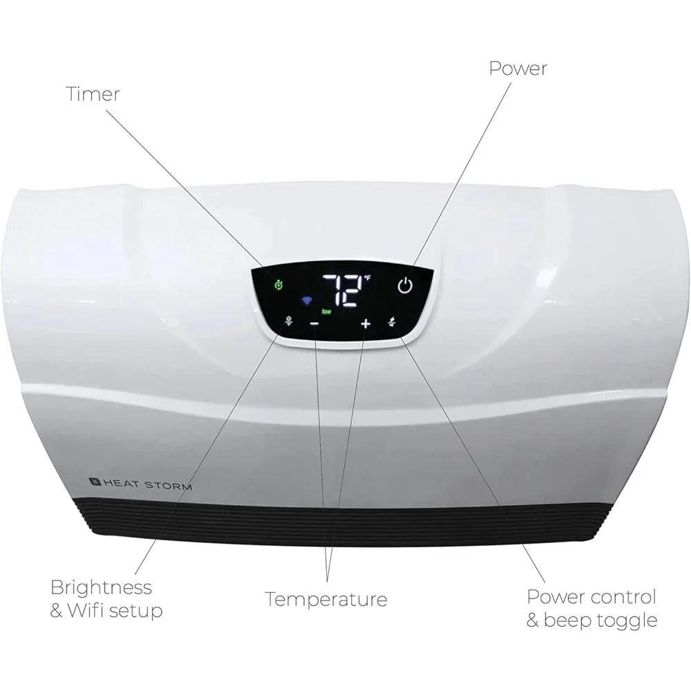 Intelligent Remote Control Hot Air Blower Infrared Heater Low Consumption Electric Heater Wifi Wall Mounted Electric Heating Pad