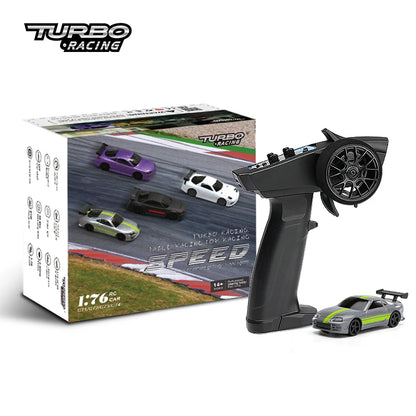 Turbo Racing 1:76 C64 C63 C61 C62 C72 C73 C74 C75 RTR Flat Running Toys on Road RC Drift Car With Gyro Radio For Kids and Adults