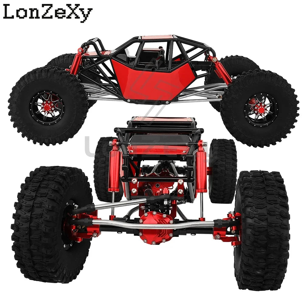 Metal 1/10 RC Simulation Climbing Crawler Frame DIY With SCX10 II 90046 Straight Axles Upgrade Car Kit Parts With Plastic Cage