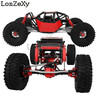 Metal 1/10 RC Simulation Climbing Crawler Frame DIY With SCX10 II 90046 Straight Axles Upgrade Car Kit Parts With Plastic Cage