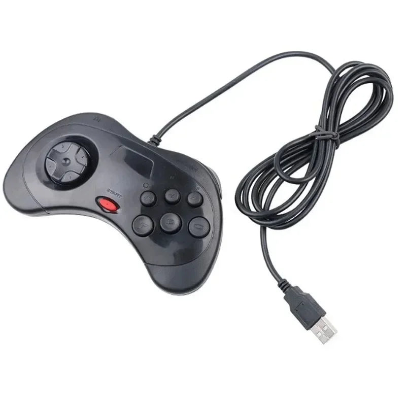USB Classic Wired Game Gamepad for Segas Saturn Gamepad JoyPad for SEGAs Saturn System Joystick for PC for Mac